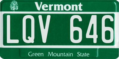 VT license plate LQV646