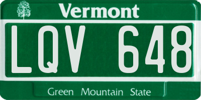 VT license plate LQV648