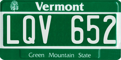 VT license plate LQV652