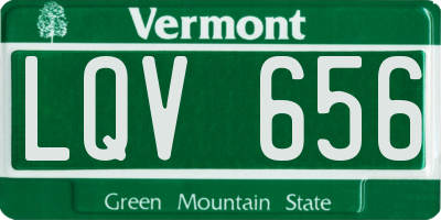 VT license plate LQV656
