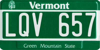VT license plate LQV657