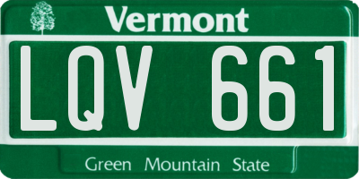 VT license plate LQV661