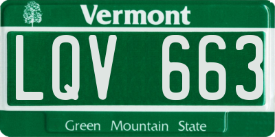 VT license plate LQV663