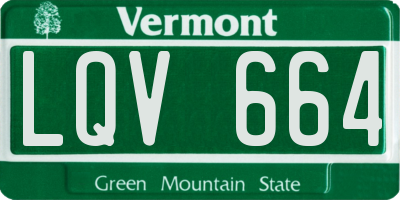 VT license plate LQV664