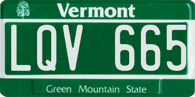 VT license plate LQV665
