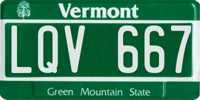 VT license plate LQV667