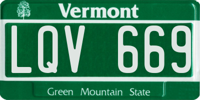 VT license plate LQV669
