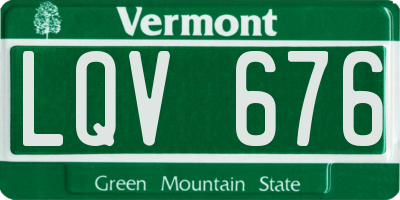 VT license plate LQV676