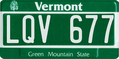 VT license plate LQV677