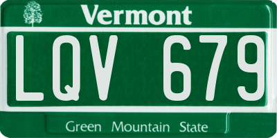 VT license plate LQV679