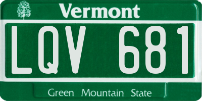 VT license plate LQV681