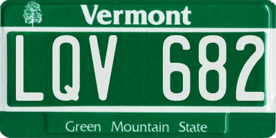VT license plate LQV682