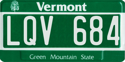 VT license plate LQV684