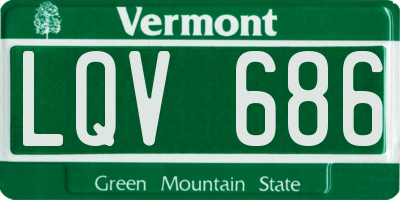 VT license plate LQV686