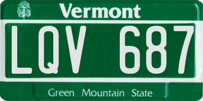 VT license plate LQV687