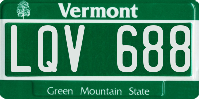VT license plate LQV688