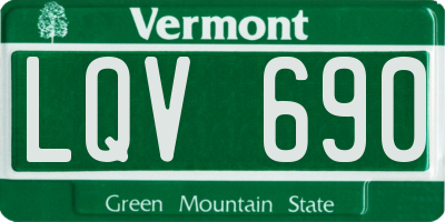 VT license plate LQV690