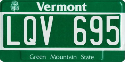 VT license plate LQV695