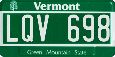VT license plate LQV698