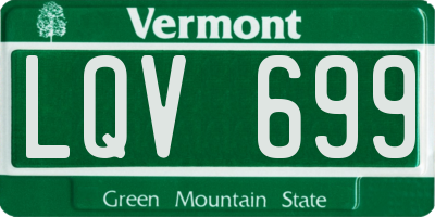 VT license plate LQV699