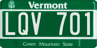 VT license plate LQV701