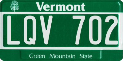 VT license plate LQV702