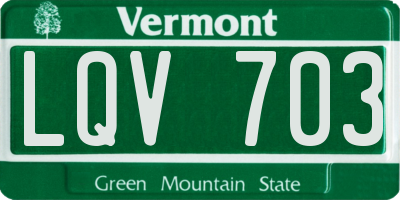 VT license plate LQV703