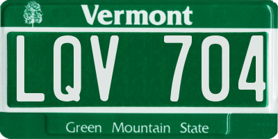 VT license plate LQV704