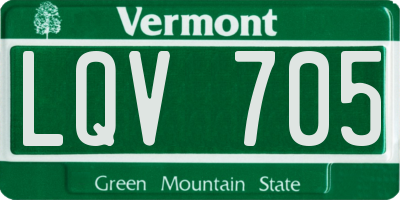 VT license plate LQV705