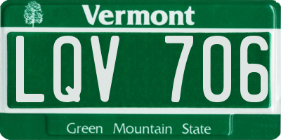 VT license plate LQV706