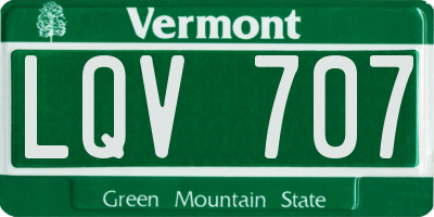 VT license plate LQV707