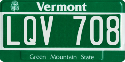 VT license plate LQV708