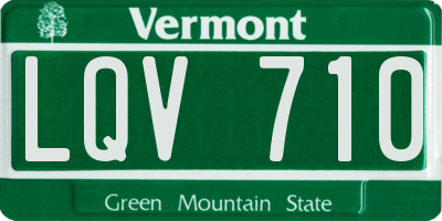 VT license plate LQV710