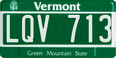 VT license plate LQV713