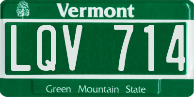 VT license plate LQV714