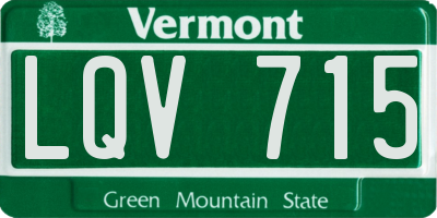 VT license plate LQV715