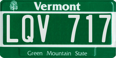VT license plate LQV717