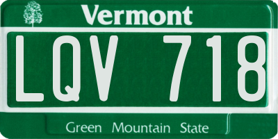 VT license plate LQV718