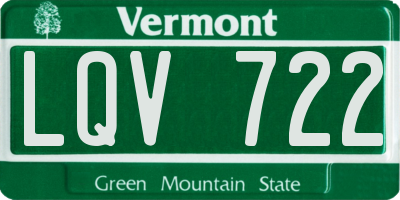 VT license plate LQV722