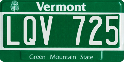 VT license plate LQV725