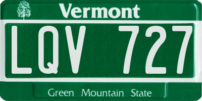 VT license plate LQV727