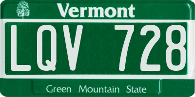 VT license plate LQV728