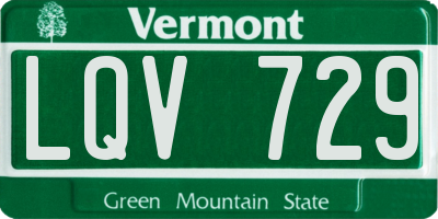 VT license plate LQV729