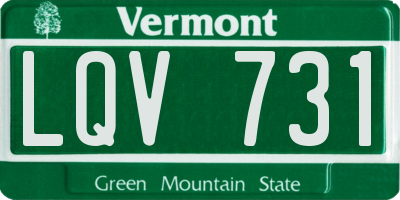 VT license plate LQV731