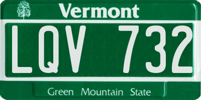VT license plate LQV732