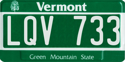 VT license plate LQV733