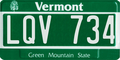 VT license plate LQV734