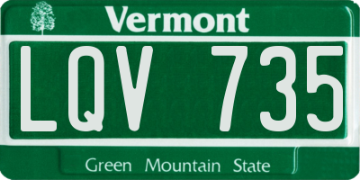 VT license plate LQV735