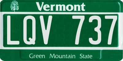 VT license plate LQV737
