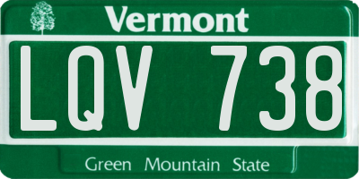 VT license plate LQV738